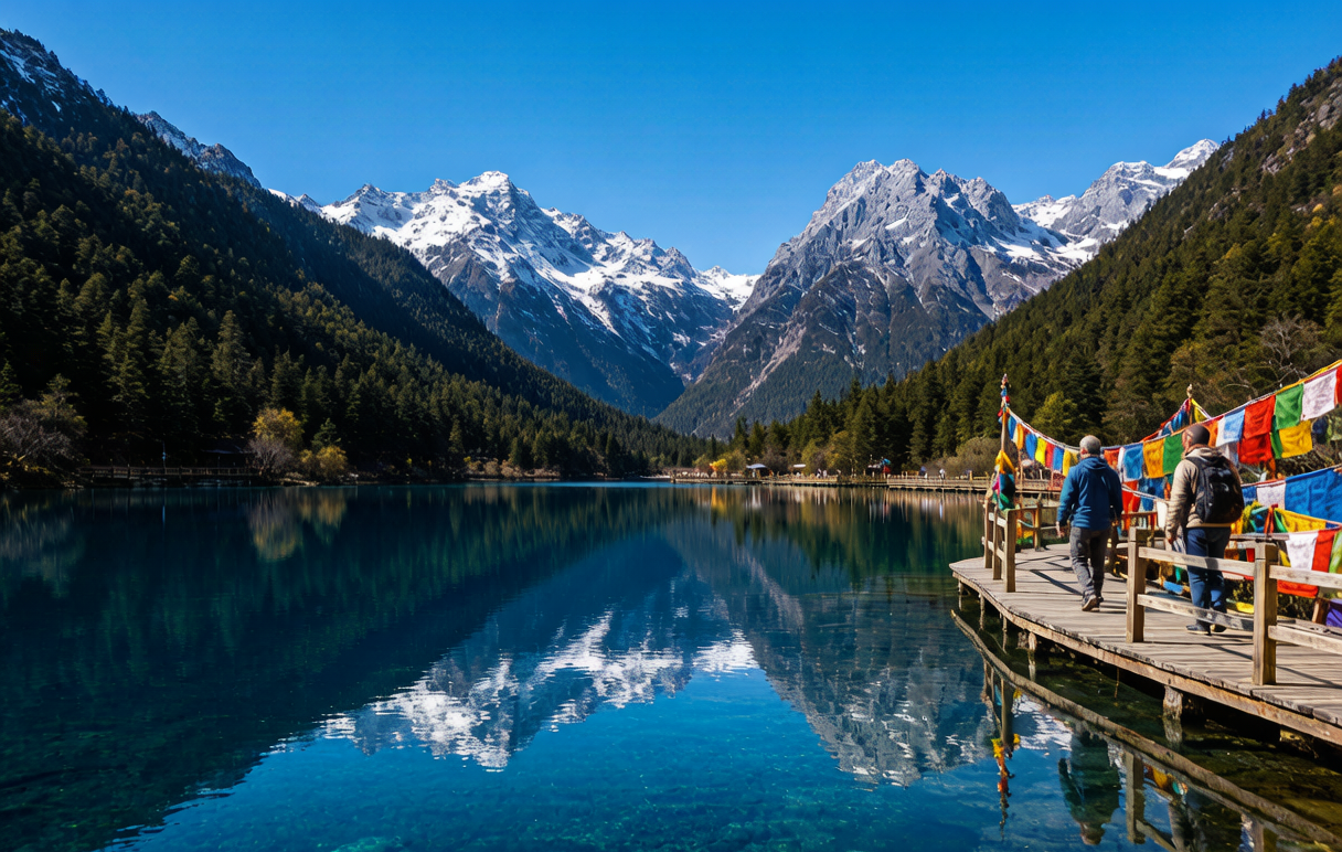 Long Lake — a deep blue mirror of snow peaks