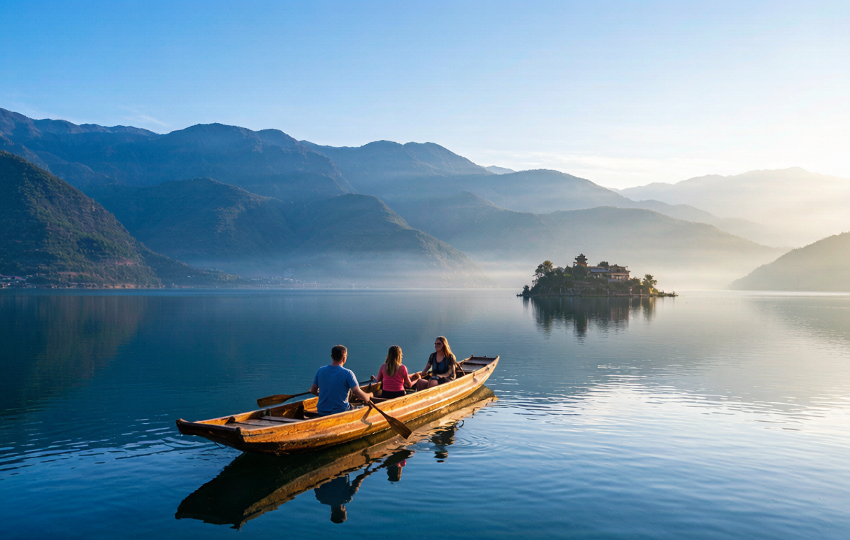 Lugu Lake &mdash; sunrise in the Mosuo kingdom